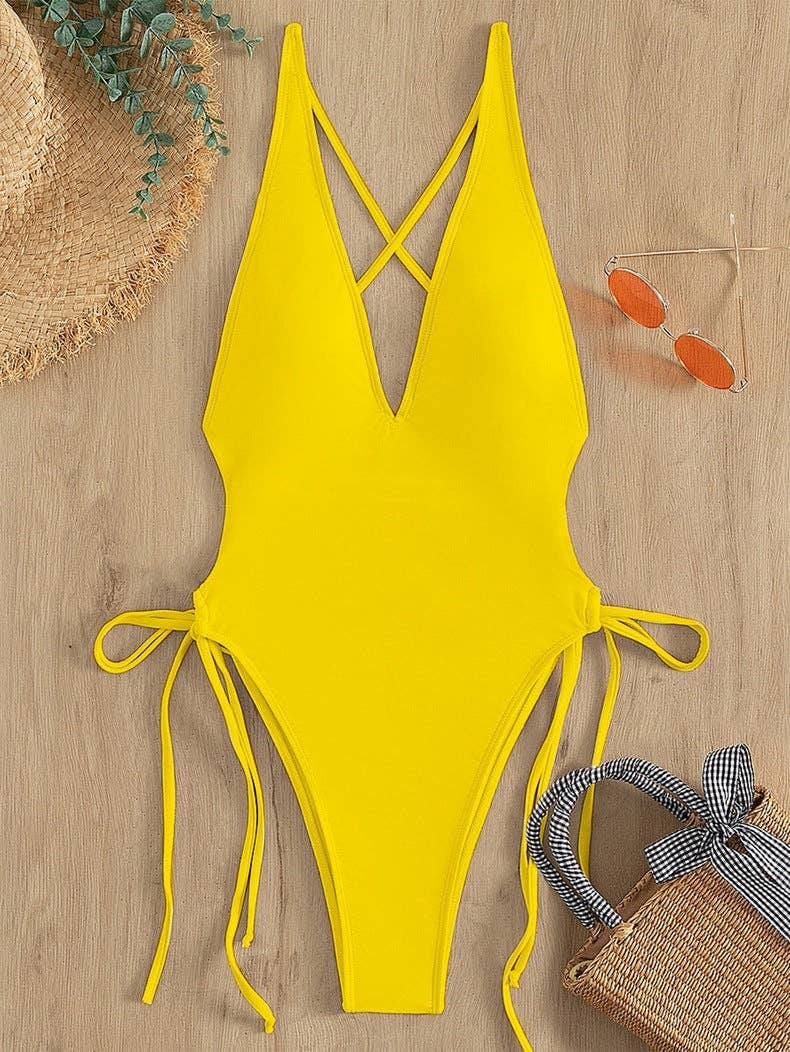Halter Neck Bikini-Style One-Piece