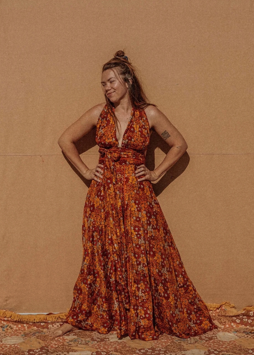 Wide Leg Silk Jumpsuit