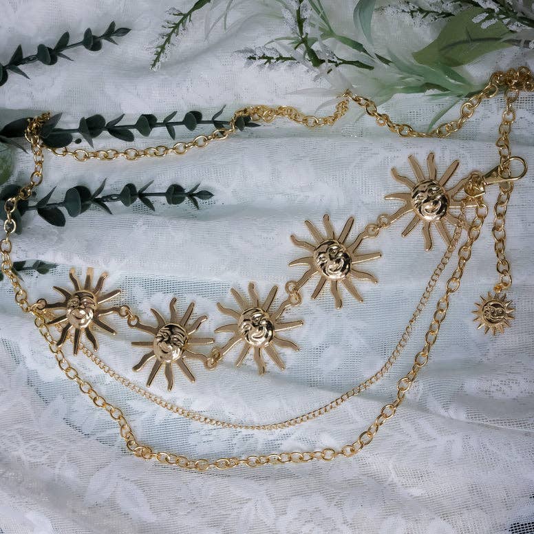 Whimsical Sun Waist Chain Belt