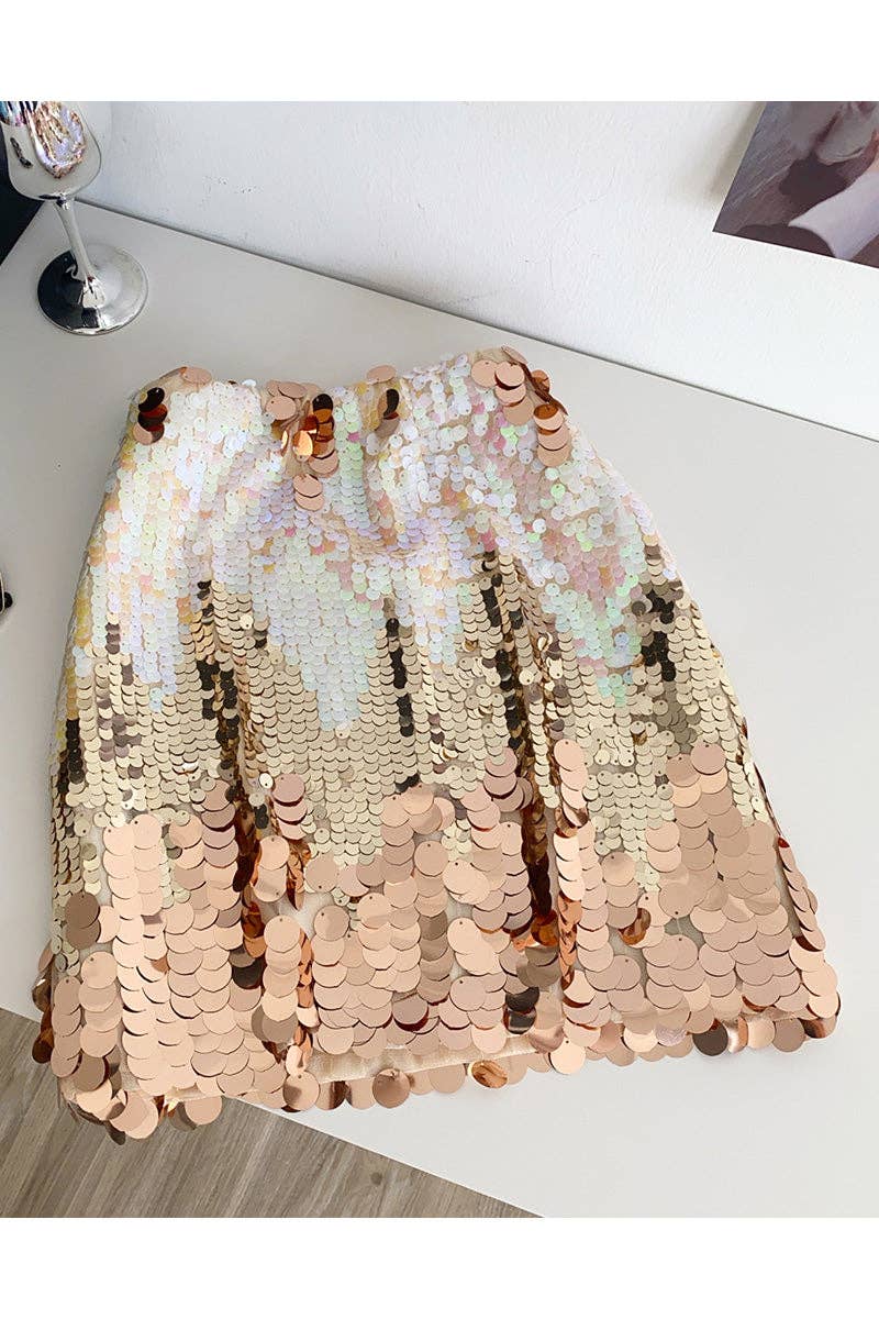 Sequin Night-Out Mini Skirt