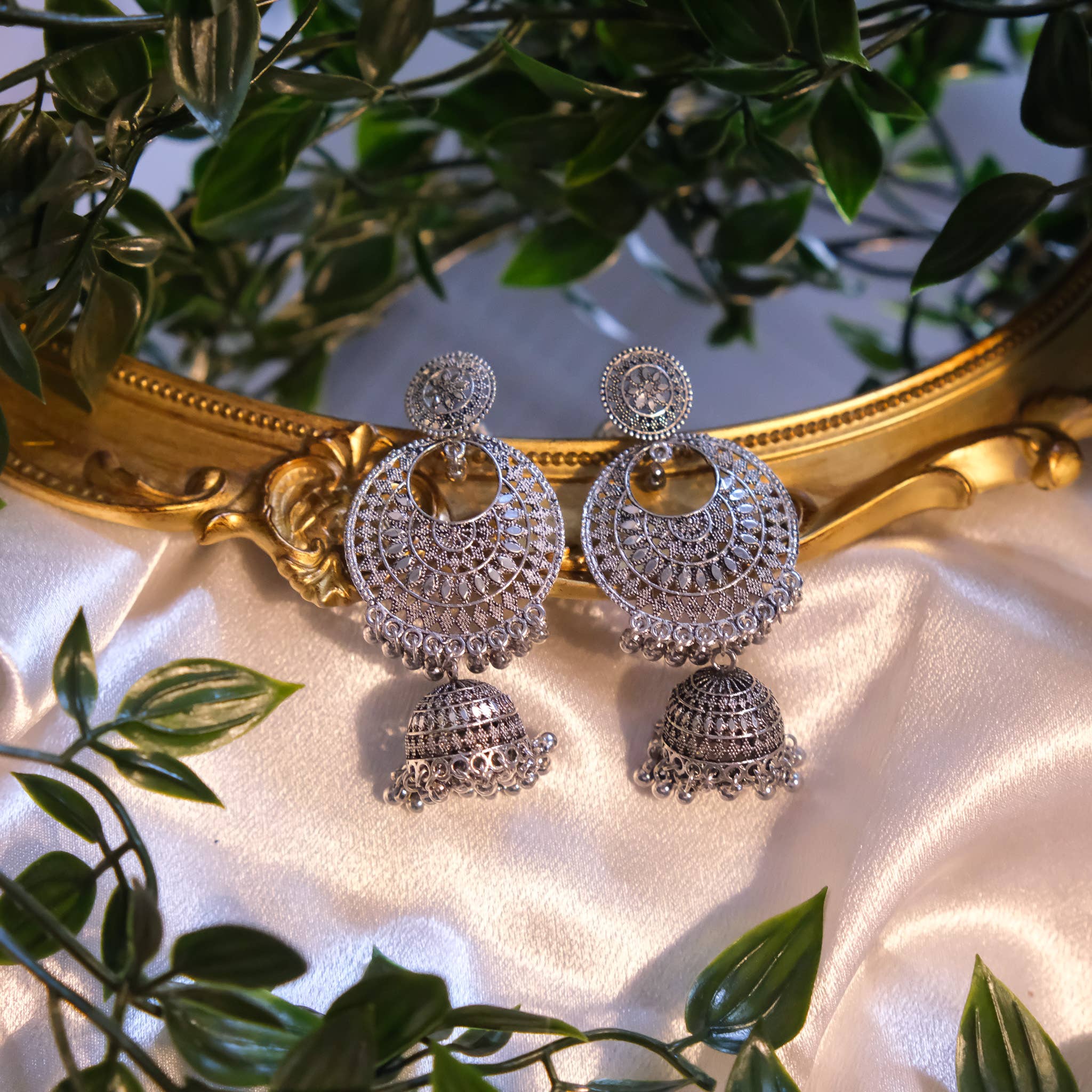 Bohemian Silver Long Dangle Earring
