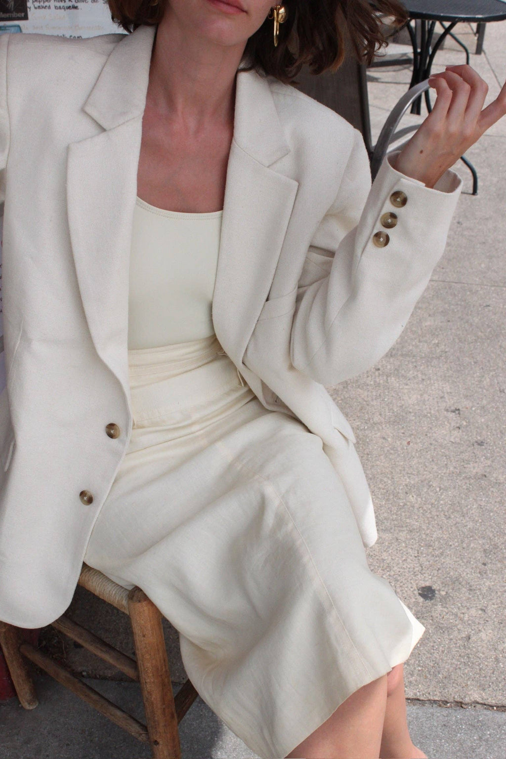 Skyler Woven Silk Blazer