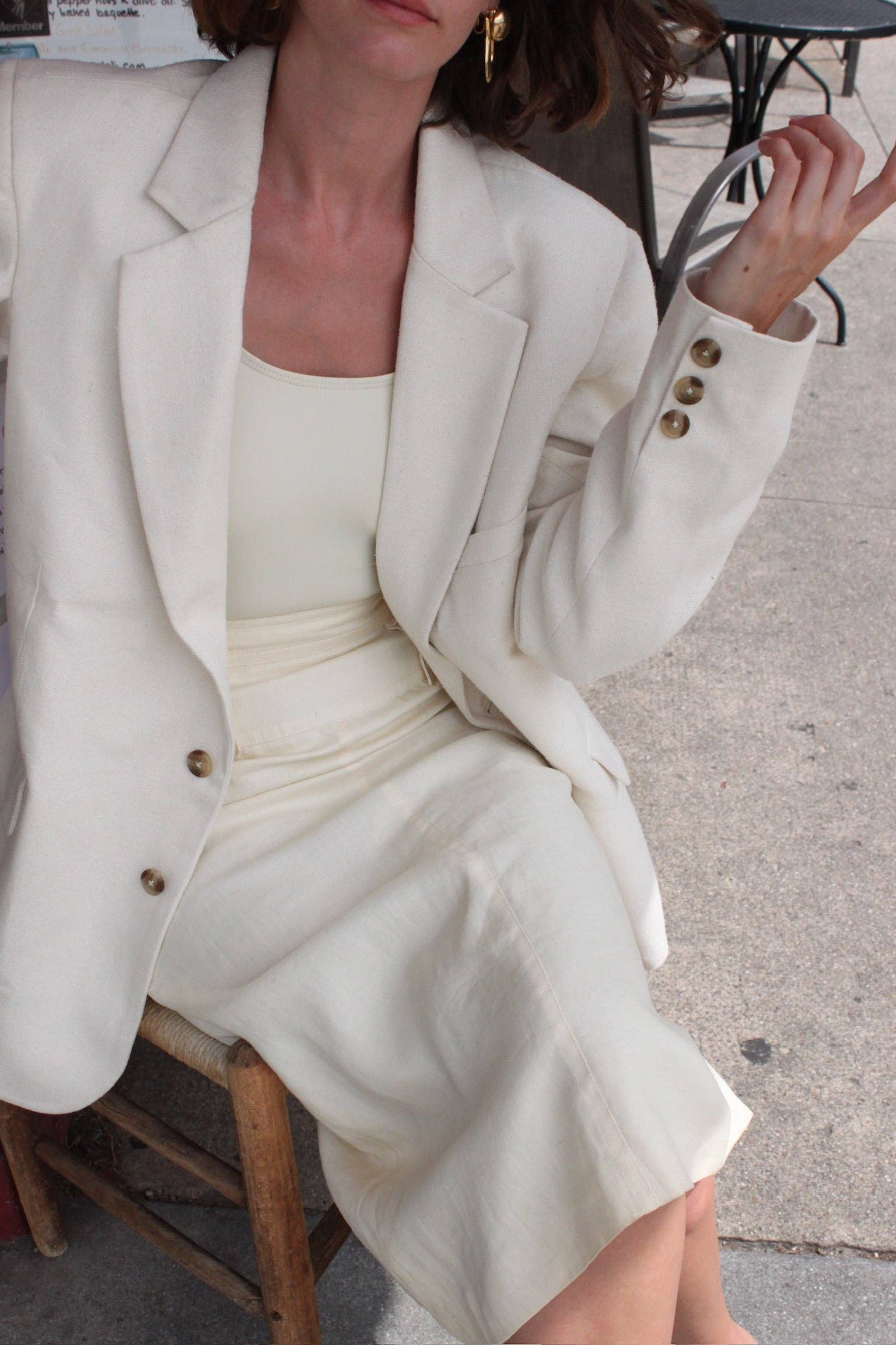 Skyler Woven Silk Blazer