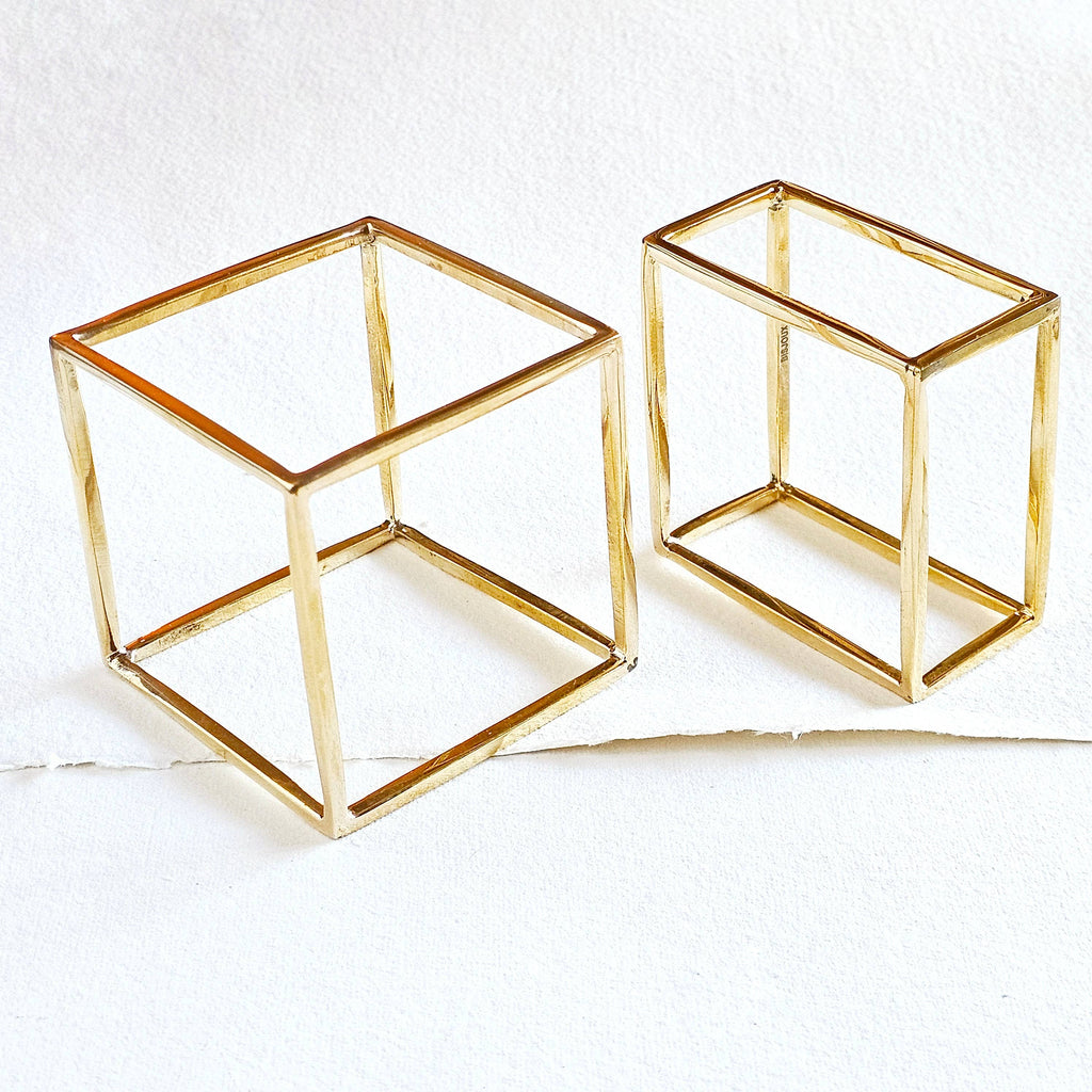 Gold Square Bangle Bracelet