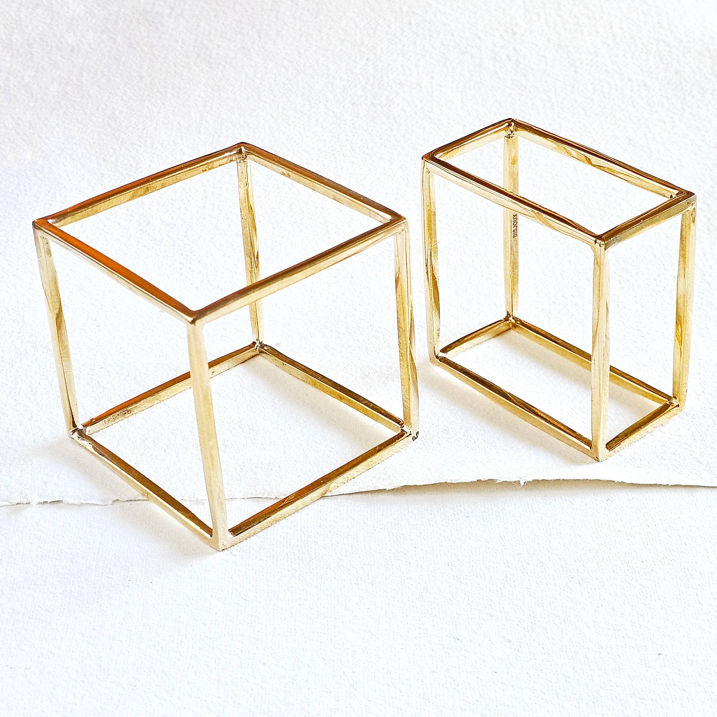 Gold Square Bangle Bracelet