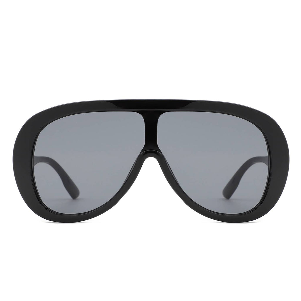 Oversized Bold Aviator Retro Round Sunglasses