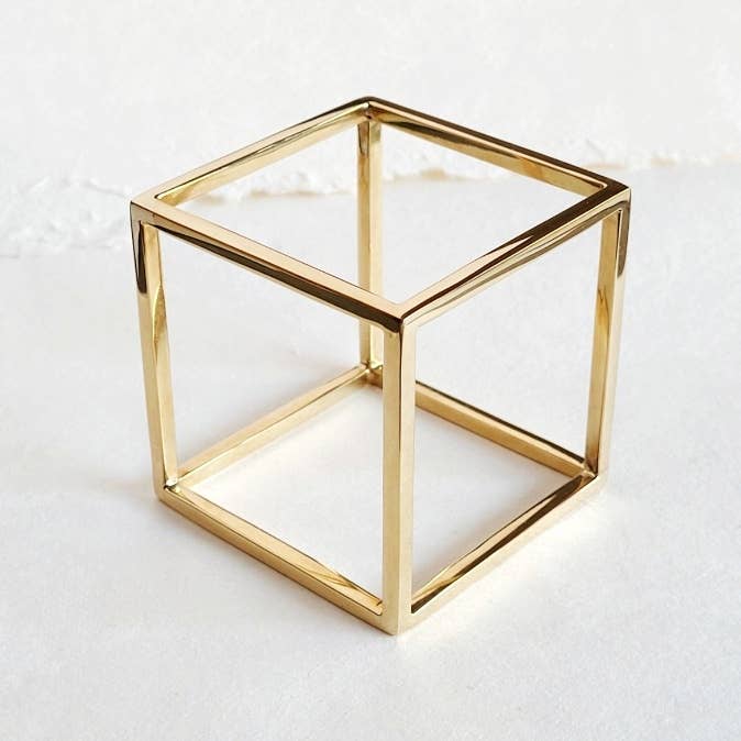 Gold Square Bangle Bracelet