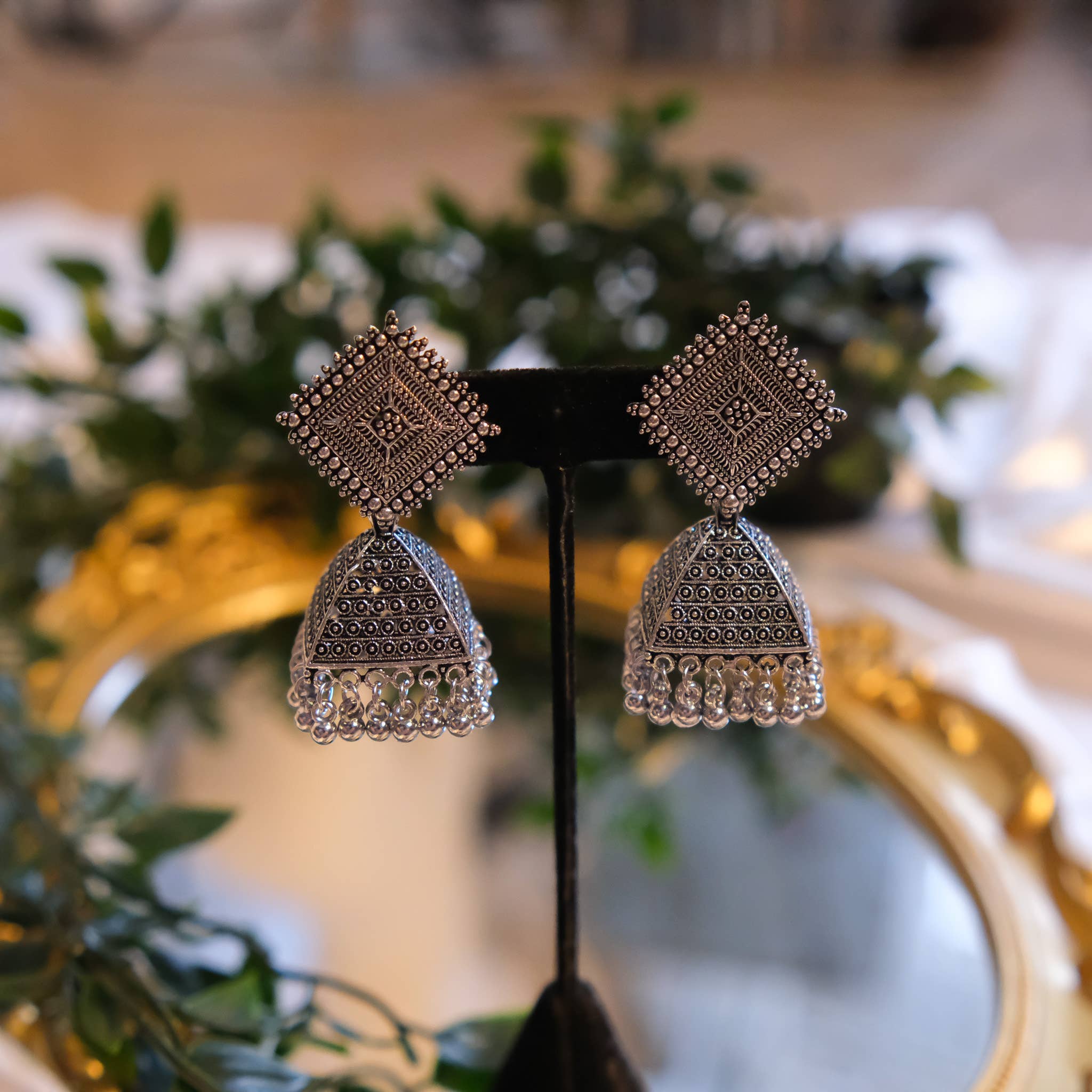 Bohemian Silver Long Dangle Earring