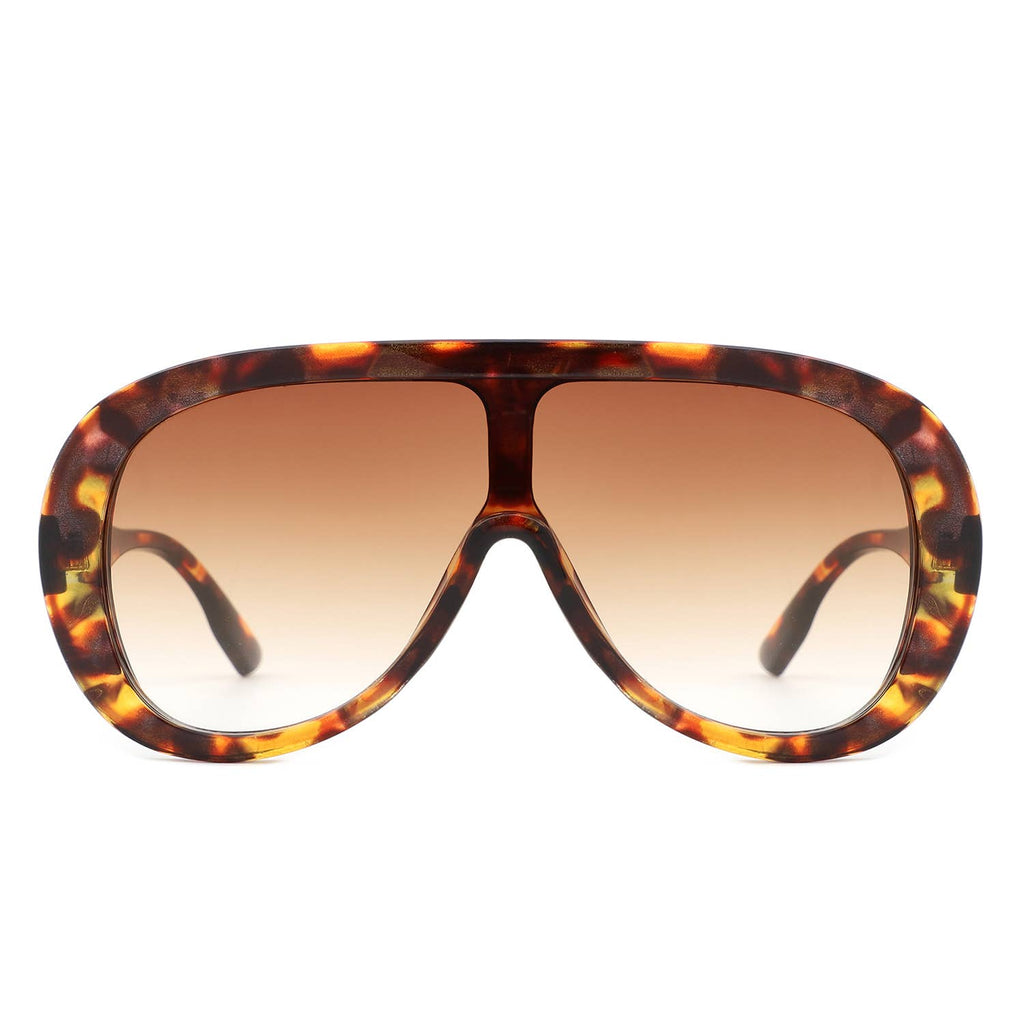 Oversized Bold Aviator Retro Round Sunglasses